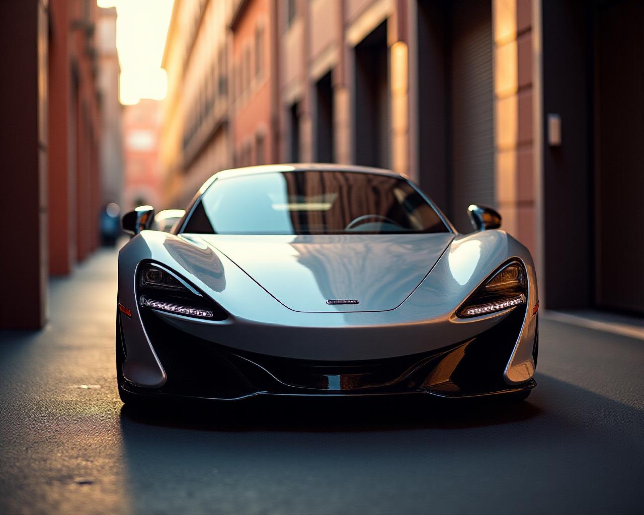 Auto di lusso lucidata con effetto specchio a Roma