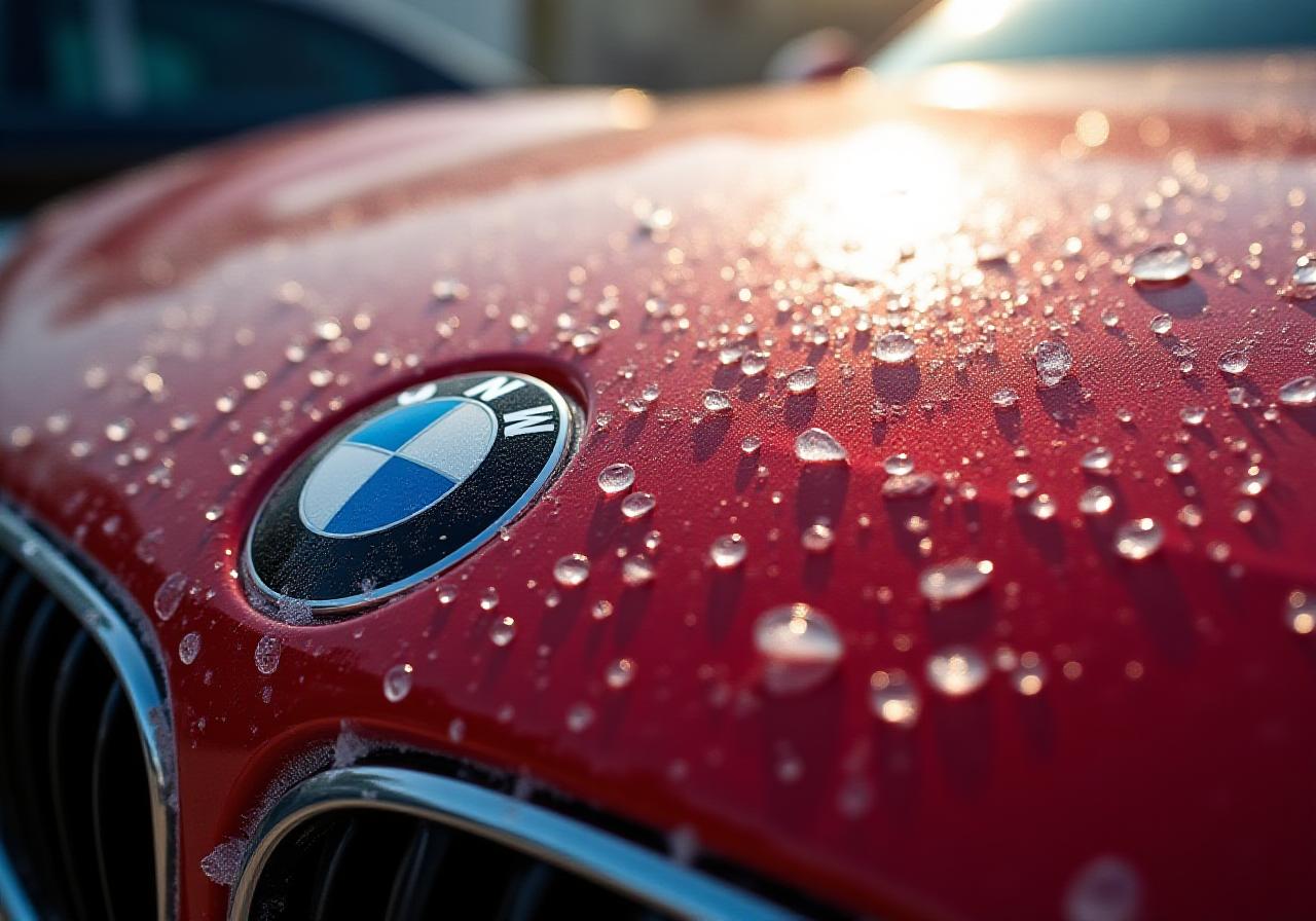 Auto lucida dopo il lavaggio a Primavera Brillante